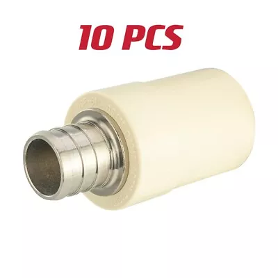 10 PCS EFIELD 3/4  PEX X 3/4  CPVC Transition Coupling Brass Barb Crimp Fittings • $28.99