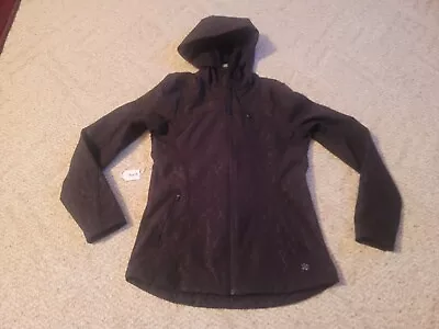 Mondetta Jacket Hooded Women’s Small Black Soft Shell Fitted Design Adjusters • $27.99