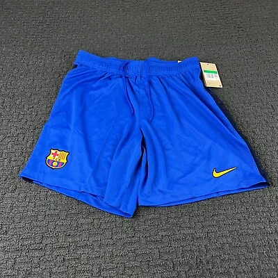 Barcelona FCB Nike Shorts Mens XL Blue Athletic Slim Fit Futbol Soccer NEW • $28.99