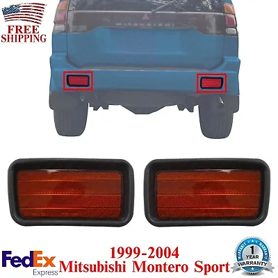 Rear Bumper Reflector Lights Left&Right Side For 99-04 Mitsubishi Montero Sport • $25.14