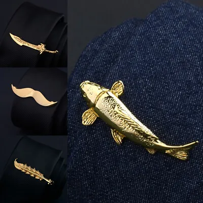 1PC Men Necktie Brooch Clip Clasps Wedding Party Formal Suit Tie Bar Pin Jewelry • $2.57