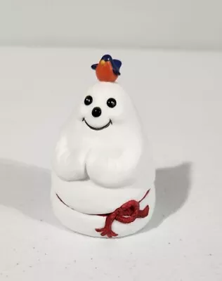 Department 56 Merry Makers 3.5” Chunky Snowman Bird Christmas Porcelain  • $12.99