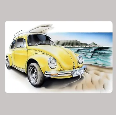 Vw Beetle Car Metal Poster Tin Sign 20x30cm • $14.90