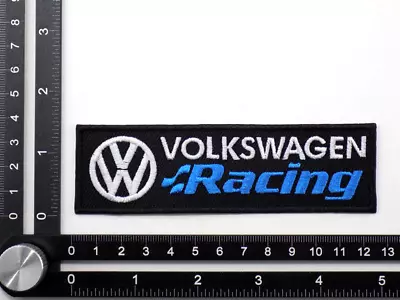 VOLKSWAGEN RACING EMBROIDERED PATCH IRON/SEW ON ~4-7/8  X 1-3/8  RALLY DAKAR VW • $7.99