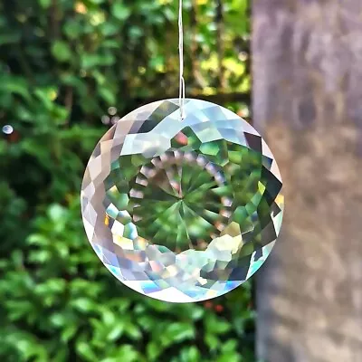 $10.49 • Buy Crystal 75mm Pattern Pendant Lamp Hanging Suncatcher Single-hole Faceted Prism