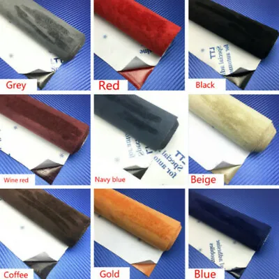 Self Adhesive Faux Suede Fabric Wrap Film Sticker Stretch DIY Car Interior Craft • $49.58