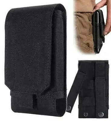 Army Tactical Molle Hoslter Pouch Case For IPhone 15 14 13 12 Belt Holder Cover • £5.98