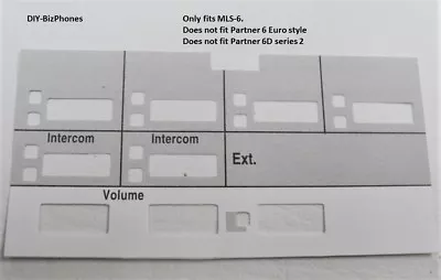 5-Pack Lot Paper Desi Label Strip Partner MLS 6 Phone Avaya AT&T Lucent • $6.27