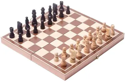 15  Classic Vintage Standard Folding Wooden Chess Set Foldable Games Board Cr... • $18.65