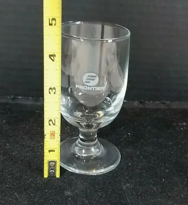 Vintage 1978-86  Original Frontier Airlines Etched Cocktail Wine Glass NOS • $8.55