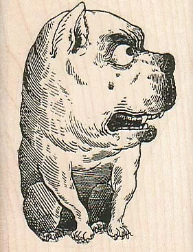 Sideways Looking Dog Rubber Stamp 2 X 2 1/2  Cute Dog Dog Stamp Funny Dog • $8.75