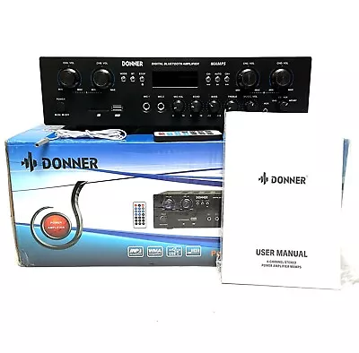 Donner MAMP5 Bluetooth 4 Channel 600W Audio Stereo Power Amplifier Receiver • $64.99