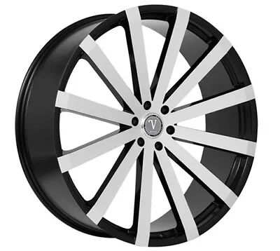 SET OF FOUR VELOCITY WHEELS VW12M 26x10 6x139.7 +25 BLACK MACHINE • $1842.47