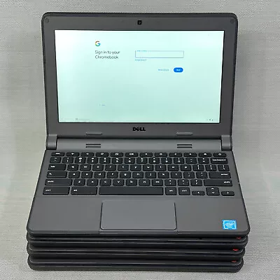 Lot Of 4 Dell Chromebook P22T 11.6  - N2840 2.16GHz 4GB RAM 16GB SSD - As Is • $59.99