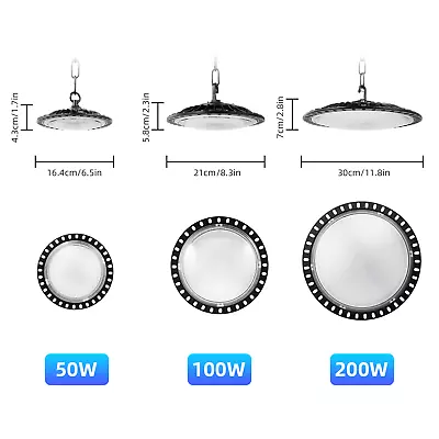 100W 200W UFO LED High Bay Light Shop Industrial Commercial Factory Warehouse • $18.99