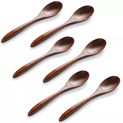 6 PCS Small Wooden Spoons 5.9 Inch Honey Spoon For Tea Mini Wood Teaspoon F... • $15.39