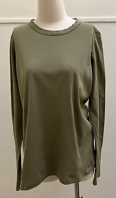 Bassike Long Sleeve Top Olive / Khaki Size M • $59