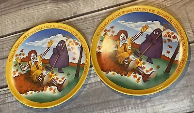 Vintage 1977 McDonald's Fall Season 10  Melamine Plates Set Ronald Grimace • $9.50