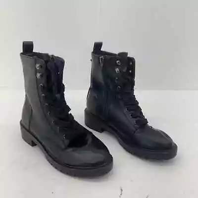Madden Girl Black Combat Boots Synthetic Size 7.5 Preowned • $25