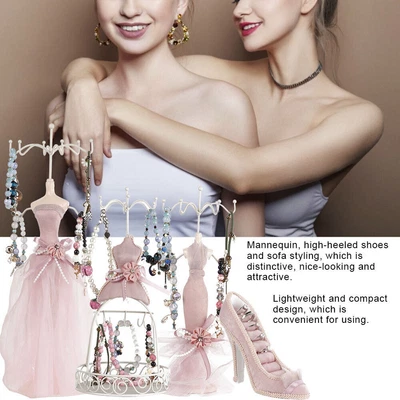 $20.05 • Buy Model Dress High-heeled Shoes Earring Necklace Jewelry Holder Stand Display