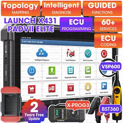 LAUNCH X431 PAD VII Elite & X-PROG3 Car Diagnostic Scanner IMMO Key Programming • $529