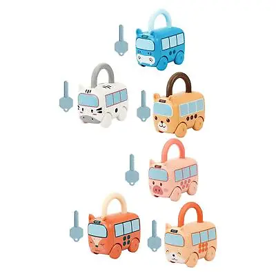 Montessori Toys Set Funny Kids Learning Locks With Keys Locks And Keys Car Toys • £12.97