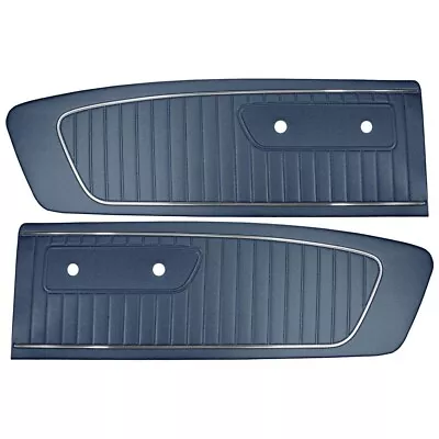 1964 1965 Ford Mustang Coupe Fb Convertible Standard Blue Door Panels Lh Rh Pair • $229.95