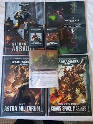 Warhammer 40k CSM & Astra Militarum Codex's Plus Other Books And Cards • £48