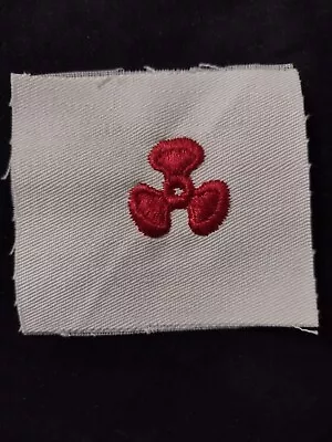 Ww2 Merchant Marine Machinist's Mate Sleeve Insignia (red On White Material) Nos • $7