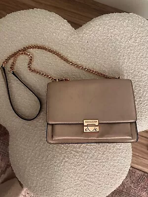 Rebecca Minkoff Rose Gold Leather Crossbody Bag With Chain • $14.90