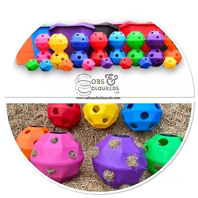 Hay Ball Feeder Horse Pony Sheep Goat 50mm & 75mm Holes Equestrian Free Postage • £39.95