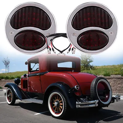 2X Vintage LED Custom Hot Rat Street Rod Tail Lights For Ford Model A Car Truck • $61.05