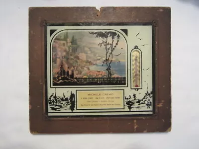 Vintage Framed Advertising Thermometer MICHELE CREMO 8 Deer St Portland Maine • $24.95