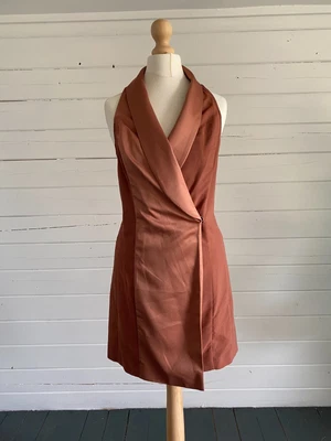 £5 • Buy Topshop Blazer Dress, Never Worn, Peach Satin