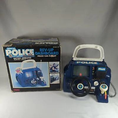 Vintage Police Car Pursuit Rev-Up Dashboard Toy By Manley Play Pretend (Parts) • $14.97