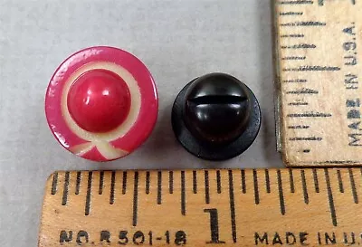 Lot Of 2 Antique VEGETABLE IVVORY BUTTONS Realistics 1 Hat 1 Screw • $21.99