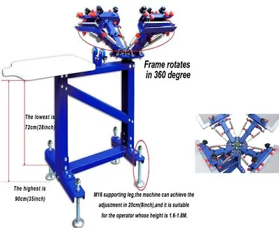 4 Color 1 Station Press Printer With Metal Stand 360 Degree Rotate Micro-Adjust • $590.55