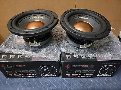 PPI Precision Power 8  A.8SQ Subwoofer Dual 4 Ohm 30th Anniversary Sub Pair • $299.99