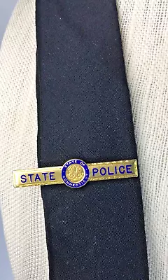 Vtg Tie Clip State Of Connecticut State Police Force Medallion Type 2  Tie Clasp • $12.99