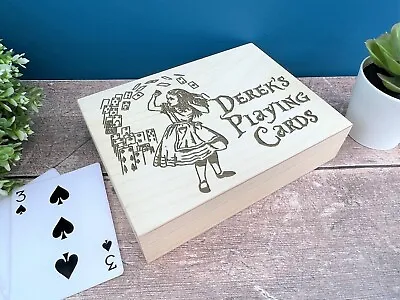 £16.99 • Buy Alice In Wonderland Playing Card Box Personalised Gift Poker Blackjack Games