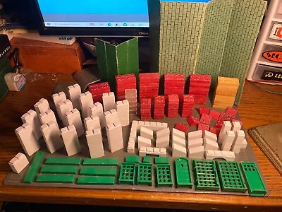 Vintage Mixed Lot American Bricks & Tri-City 244 Pieces Wooden & Plastic • $25