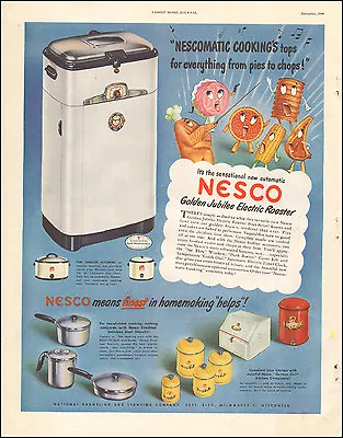 1949 Vintage Ad F Nesco Golden Jubilee Electric Roaster Retro Appliance (120216) • $8.59