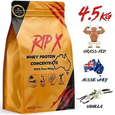 4.5KG Whey Protein Concentrate Powder VANILLA WPC Australian Grass-Fed • $179.95