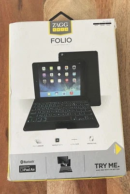 $24.99 • Buy Zagg Keys Folio Bluetooth Keyboard Case For IPad Air 1st Generation