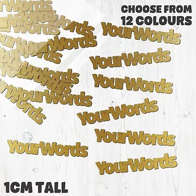 £11 • Buy Personalised Confetti! Custom Words, Colour, Name - Shiny Card Table Confetti