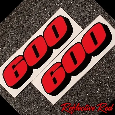 600 Reflective Red Decals Sticker GSXR Katana GSX F R S Set Of Two 06 07 Moto Gp • $6.99