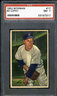 1952 Bowman #17 Ed Lopat - PSA 7 • $77