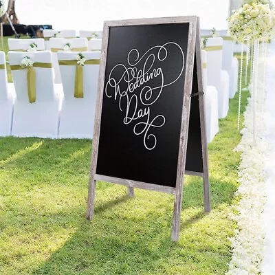 Heavy Duty Outdoor A Frame Sandwich Board Sidewalk Chalkboard Memo Sign Magnetic • $35.93