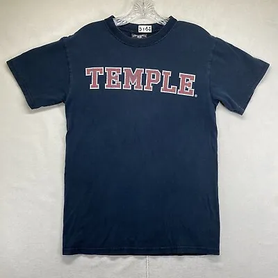 Vintage Temple T Shirt Adult Small Short Sleeve Tee Faded Black • $14.99