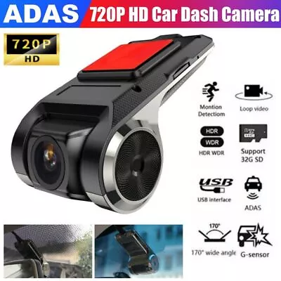 Mini Dash Cam Car DVR Camera G-sensor Video Recorder 720P HD Night Vision ADAS • $20.99